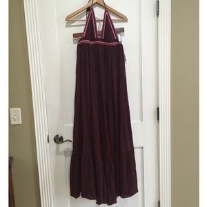 Free People deep v maxi dress